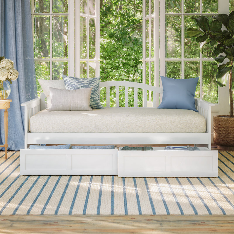 Lit de jour en bois Mission, White