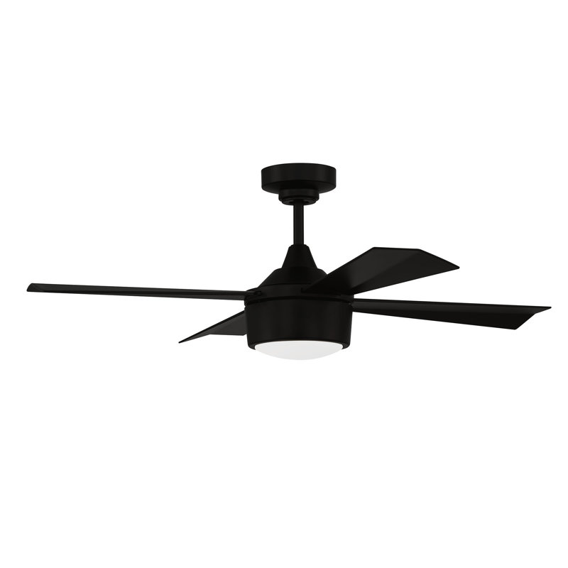 42'' Ceiling Fan with LED Lights, Flat Black
