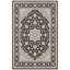 Tapis Xanthos traditionnel à médaillon, style persan, gris ivoire et beige, lavable à la machine, antidérapant, à poils courts, pour l'intérieur et l'extérieur, adapté aux animaux domestiques, idéal pour le salon, la chambre, la salle à manger, l'entrée, le couloir ou le bureau.-1127040062