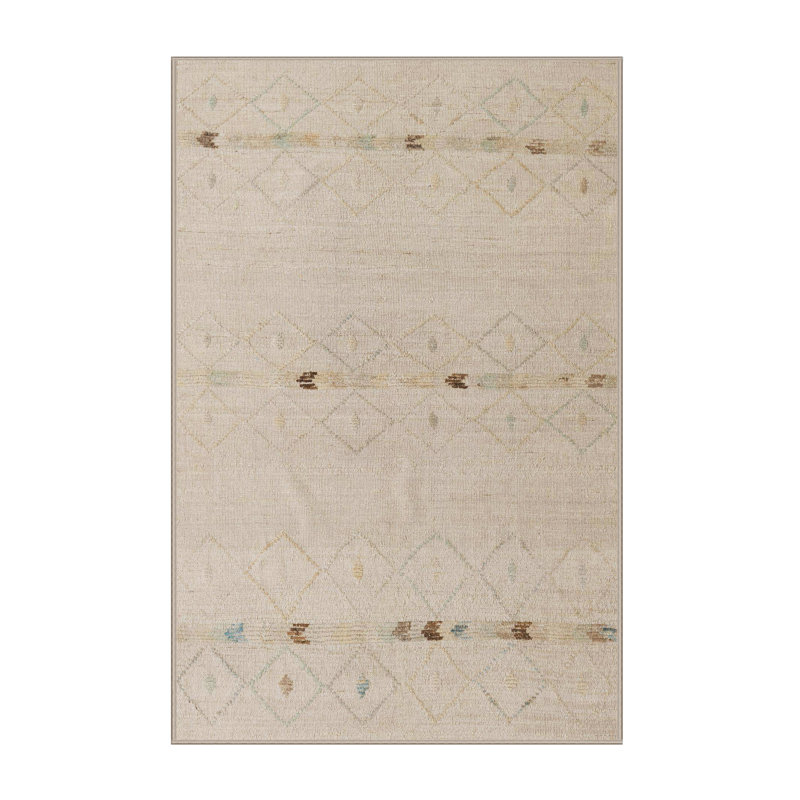Tapis décoratif multicolore à motif abstrait, Rectangle 7 pi x 9 pi