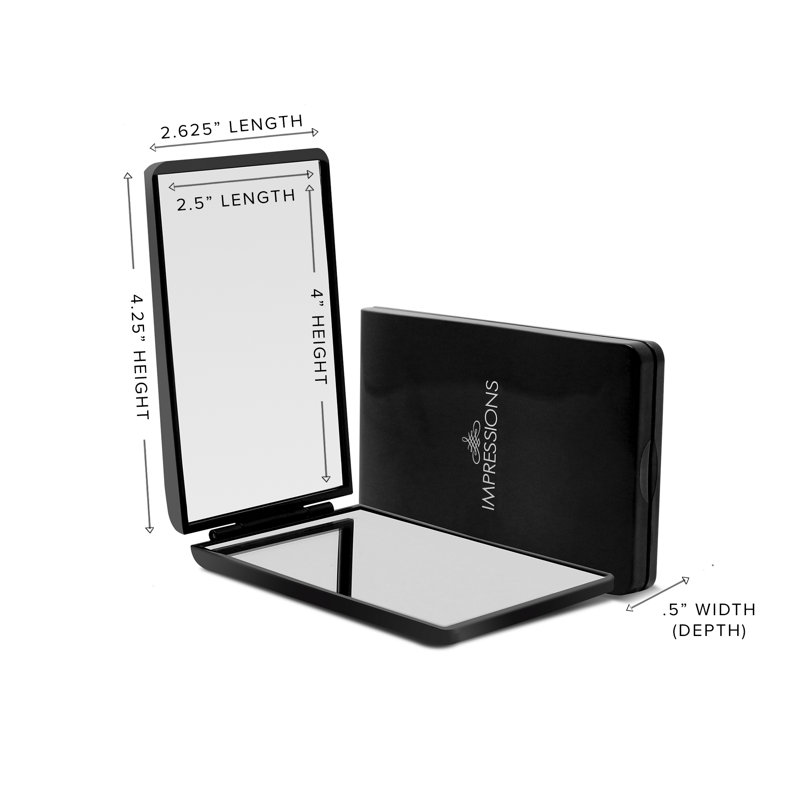 Miroir de salle de bain portatif Slayssentiels, Noir