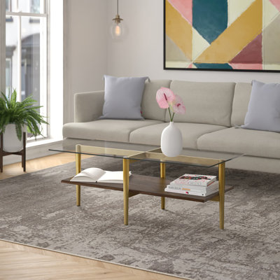 Otto 4 Legs Coffee Table with Storage by Wade Logan