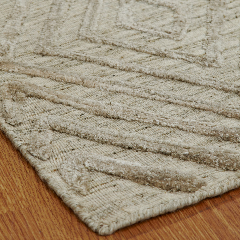Conradina Geometric Area Rug in Brown, Rectangle 10' x 14'