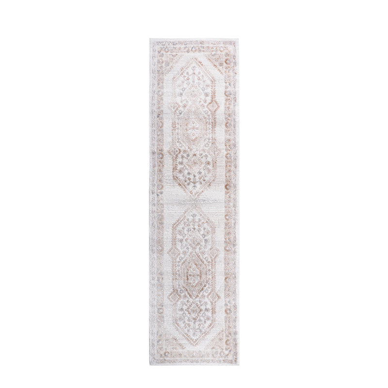 Loom & Collection 2x8 Area Rug In Cream// - Stain , Non-shedding For Bedroom, Living, Dining Living Room, Dining, Home Office