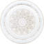 Ensemble combiné de plaques rondes en plastique blanches de 8 po et 10 po avec imprimé médaillon doré-105889479
