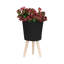 S/2 10/12" Ridged Planter W/ Wood Legs