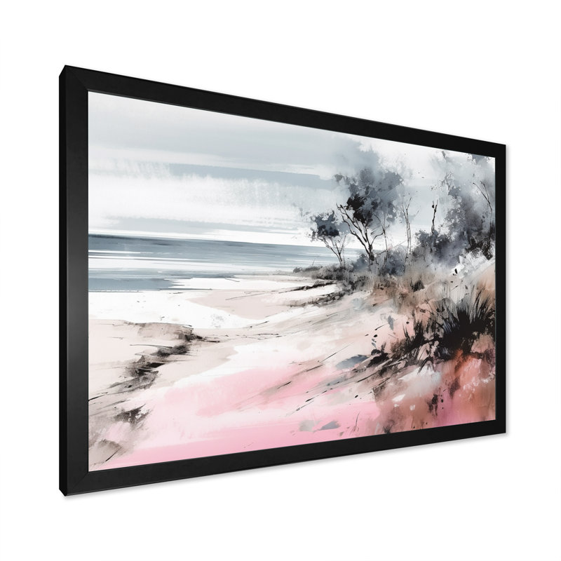 «Ocean's Embrace I», reproduction d'art sur toile, H 12 po x l 20 po x P 1 po, Cadre photo noir