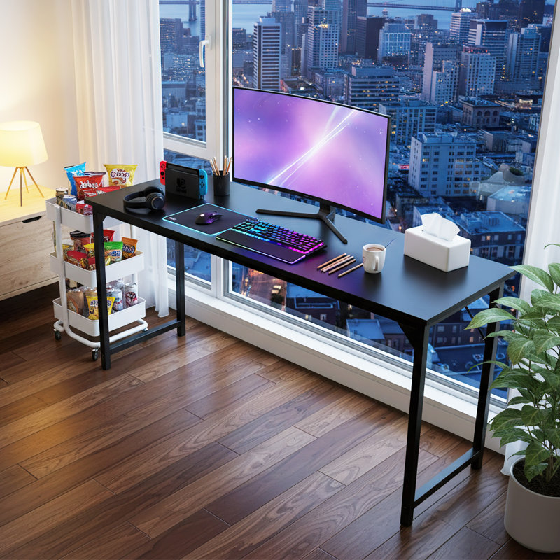 63 Inch Writing Desk, Black