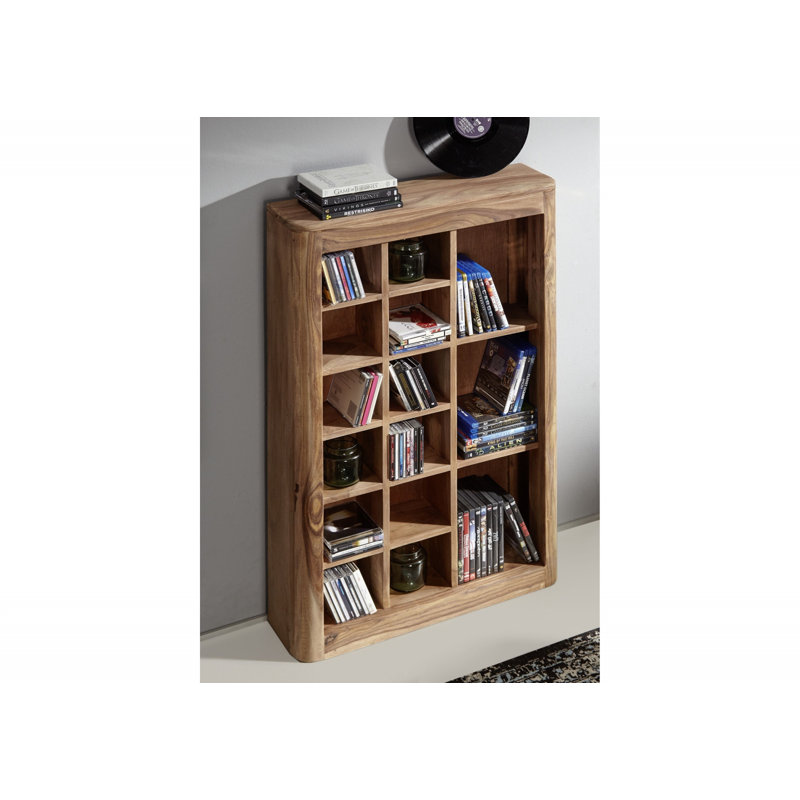 Toronto Solid Wood 110cm H Media Shelves, Smoked Cherry