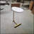 2-pieces White C-shaped Side Table, C Shaped End Table, Side Table for Couch and Bed