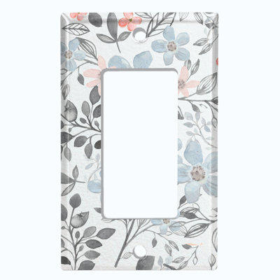 Patterned 1 - Gang Rocker Standard Wall Plate