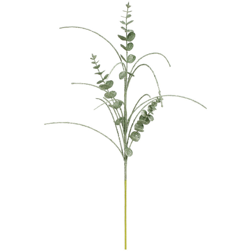 Glittered Eucalyptus Needle Spray - 27.5 Inches Set Of 12