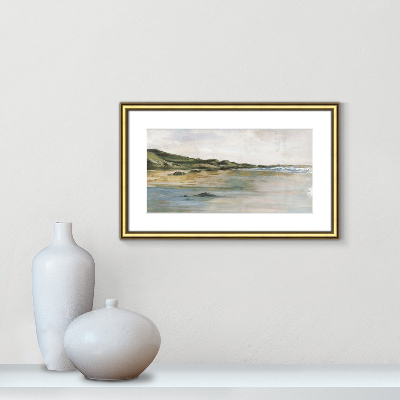 Impression «Tide’s Edge» par Casa Fine Arts, H 14,25 po x l 22,25 po x P 0,875 po, Reproduction encadrée avec passe-partout