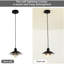 Luminaire suspendu suspendu - métal noir mat pour la chambre à coucher, le salon, la salle à manger, îlot de cuisine E26, hauteur réglable