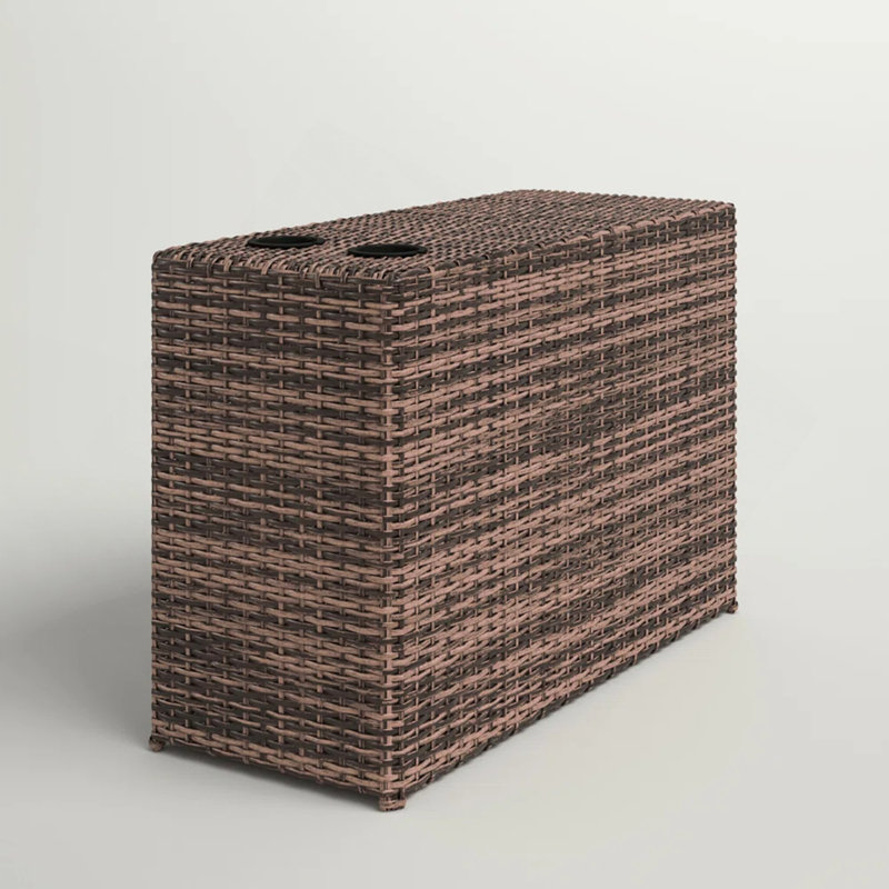 Fully Assembled Outdoor Side Table, Brown