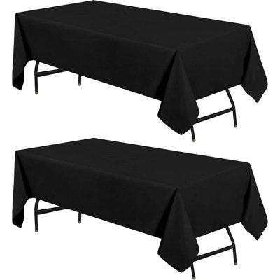 Kitchen 2 Pack 6 Foot Rectangle Table Cloth [60X102 Inches, Purple] Stain And Wrinkle Resistant Tablecloth Washable Polyester Cover For Dining, Buffet