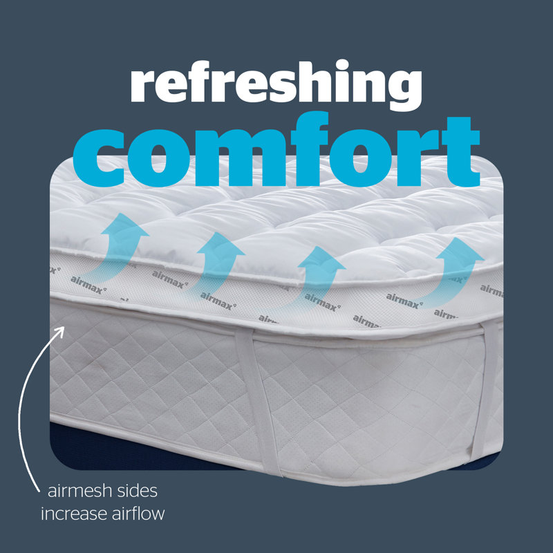 Silentnight Airmax 8cm Thick Breathable Mattress Topper, Double (4'6)