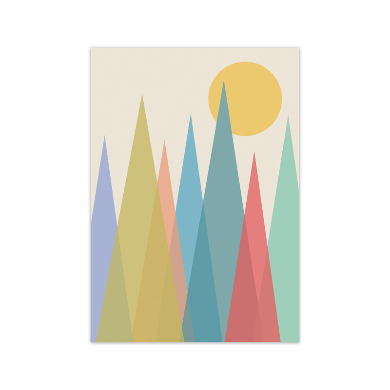 Day And Night Nursery Mid Century Modern - Print, No Frame, 84.01cm H x 59.4cm W x 4cm D