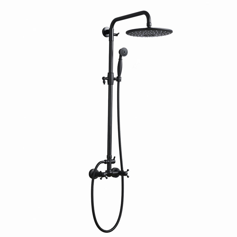 Pomme de douche à main avec système de douche à main avec système de douche à pluie double 8 po