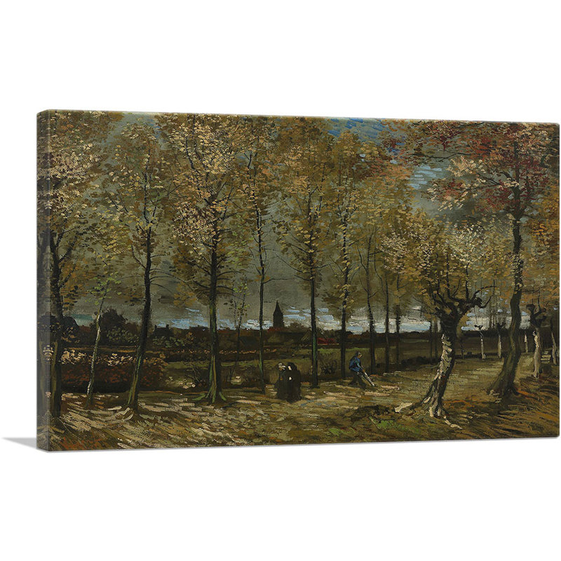 Peupliers près de Nuenen - impression, H 26 po x l 40 po x 1,5 po