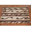 Tapis oriental rayé en laine Kilim 3x5