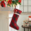 Chaussette de Noël écossaise rouge et noire 11 x 18