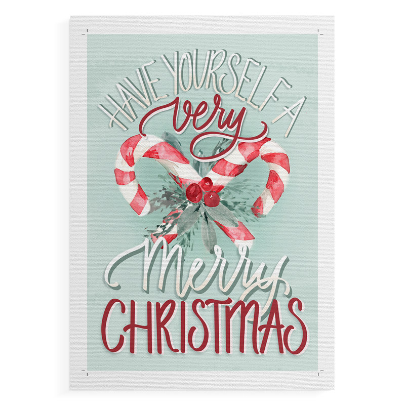 Candy Cane -Canvas Print Only - NOT FRAMED, 36" H x 24" W