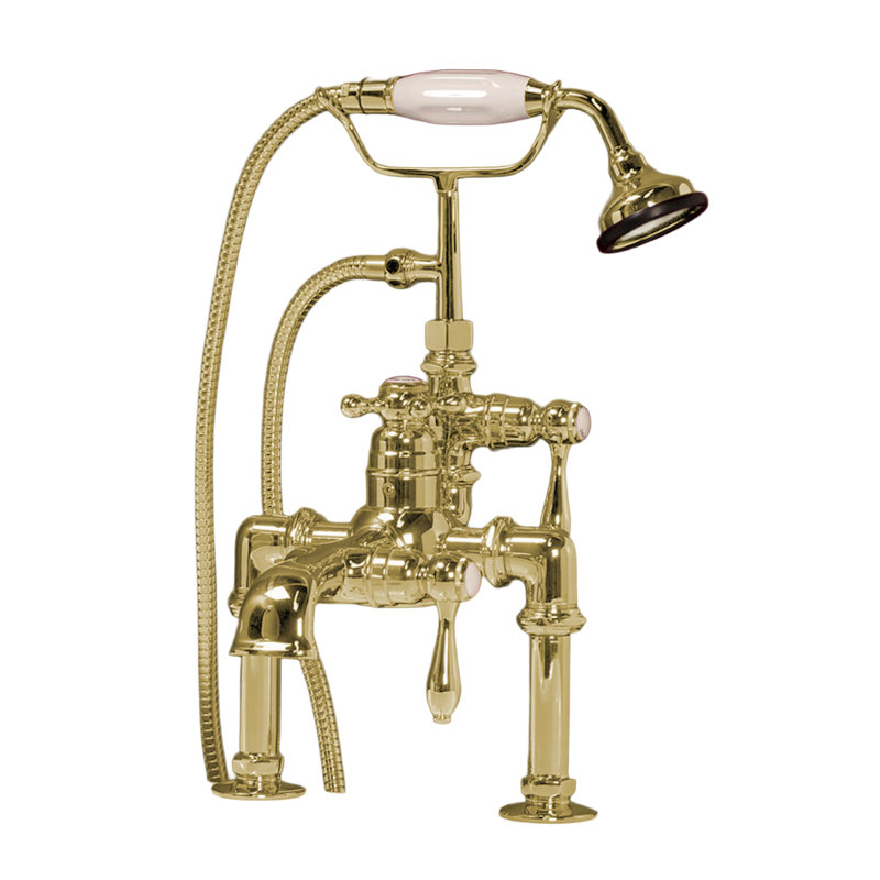 Robinet de baignoire thermostatique à fixation sur plateau de Strom Living, Laiton ultra enduit