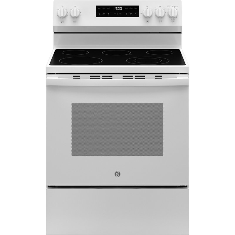 GE® 30" Free-Standing Electric Range, White