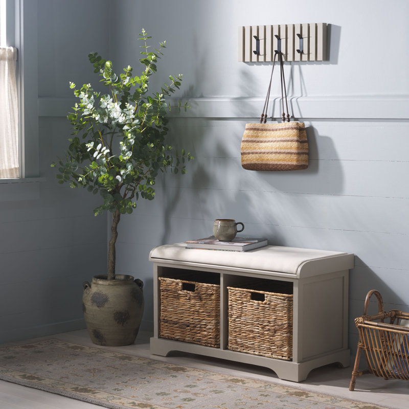 Banc de rangement Fotina, Gris rétro