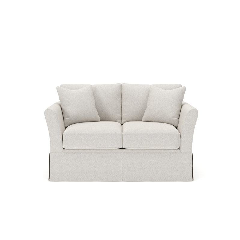 Shelby 63" Upholstered Loveseat, Macarena Light Gray Canvas