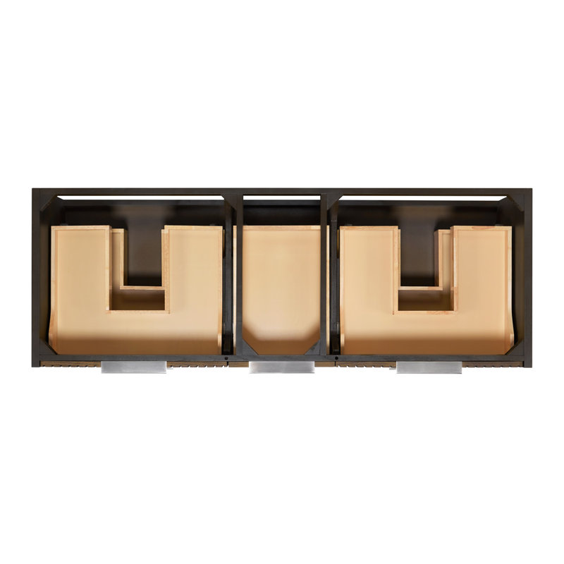 Armoire murale à double cuve en chêne brun Lucia, Brown Oak