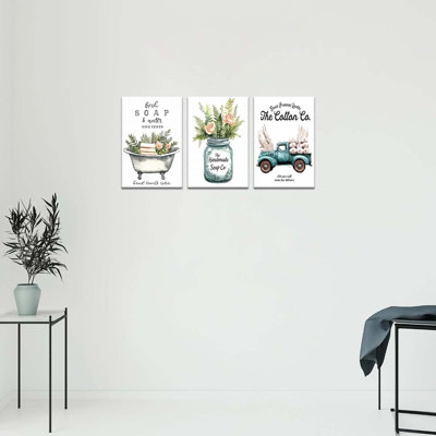 3 Piece Wrapped Canvas Wall Art