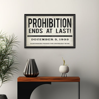 «Prohibition Ends At Last», art rétro rétro