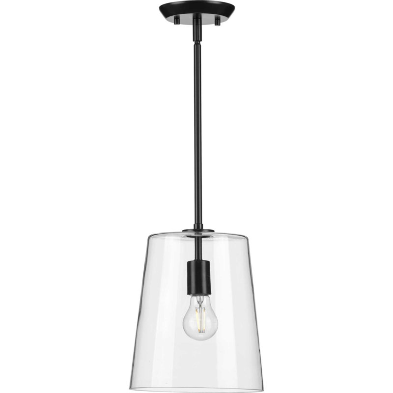 Luminaire suspendu conique à 1 lumière Selena, H 11,38 po x l 9 po x P 9 po, Noir