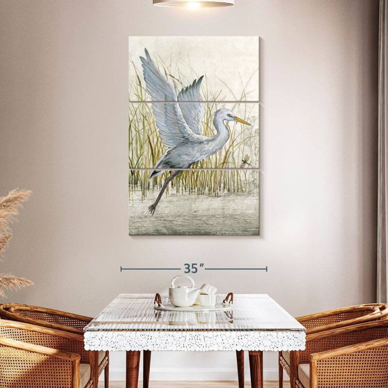 Brampt Heron Sanctuary I, 50" H x 32" W