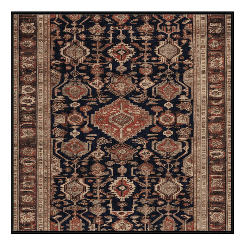 Tapis brun lavable à la machine, Carré 5 pi