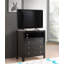 Meuble télé média, commode 3 tiroirs noir