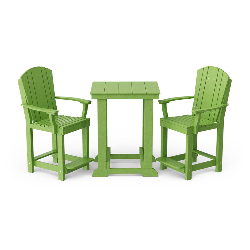 Heritage 3-Piece Patio Set, Lime Green