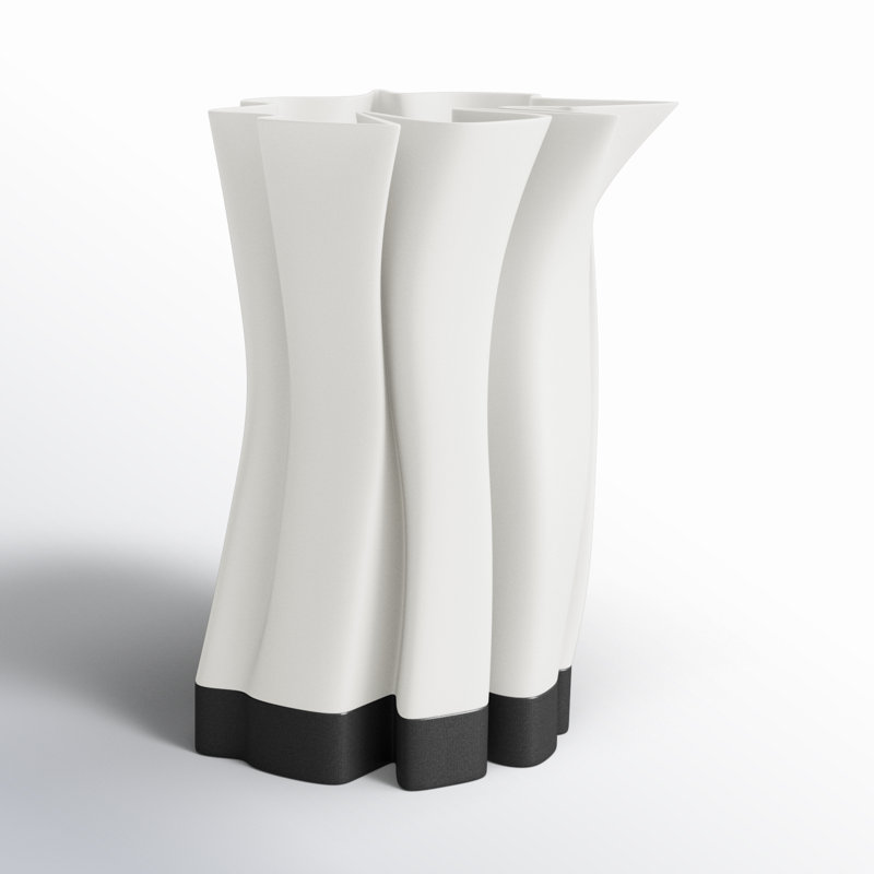 Lampe de table moderne à DEL à intensité variable en plastique PLA 13,5 "Flame Teagan, Noir