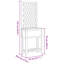 Jardinière en bois massif avec treillis et tablette Loon Peak® 39,4 po x 12,6 po x 72,8 po-1753153152