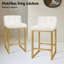 Upholstered Counter Stool with Metal Frame