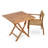 Pamela Teak 36" Folding Square Dining Table
