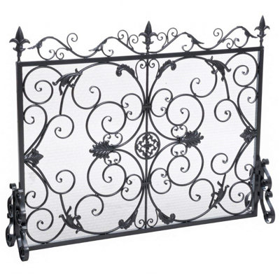 Allon 1 Panel Iron Fireplace Screen