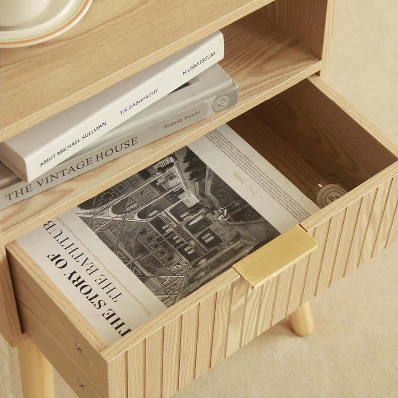 Petite table de chevet en bois avec table de chevet, ...