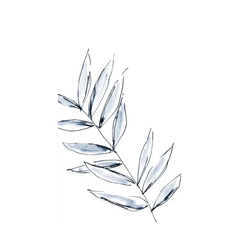 Palm Leaf No. 3 by Melissa Selmin - Painting on Canvas, Wrapped Canvas, 101.6 cm H x 66.04 cm W x 1.91 cm D