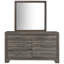 Commode 6 tiroirs avec miroir Funston