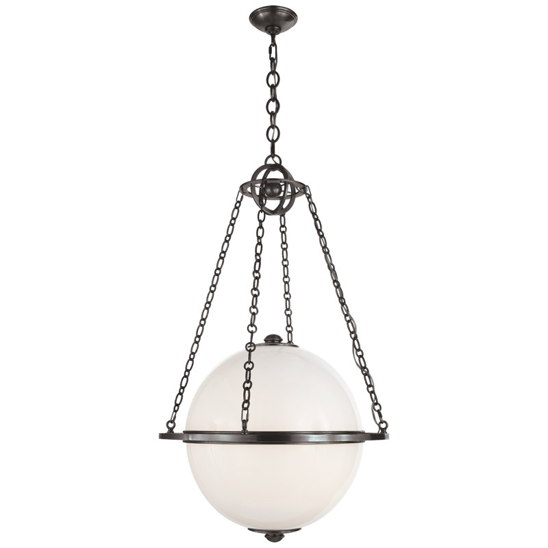 Chapman & Myers Modern Globe Lantern, Bronze