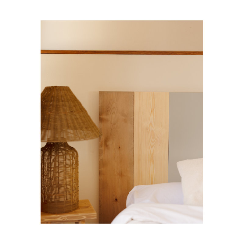 Flanders Headboard, Medium Oak, Queen