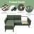 80" Mid Century Modern L Chaise Longue 2 Piece Upholstered Sectional Sofa with Storage Function-584731594